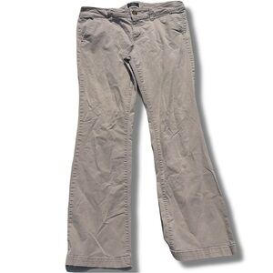 American Eagle Kick Boot Stretch Pants – Size 12 | Mid-Rise Khaki | Y2K Vibes